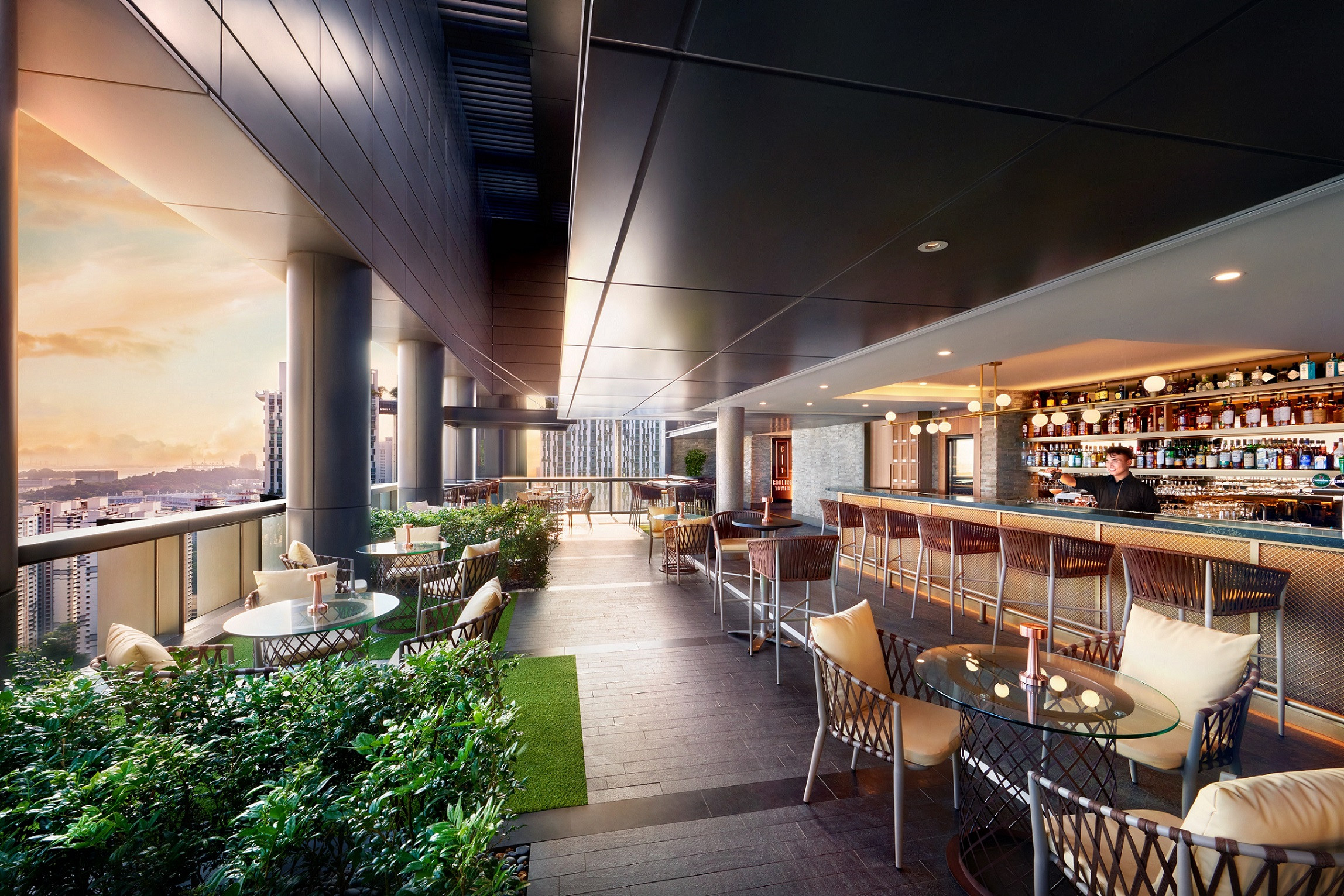 Cooling Tower Rooftop Bar
